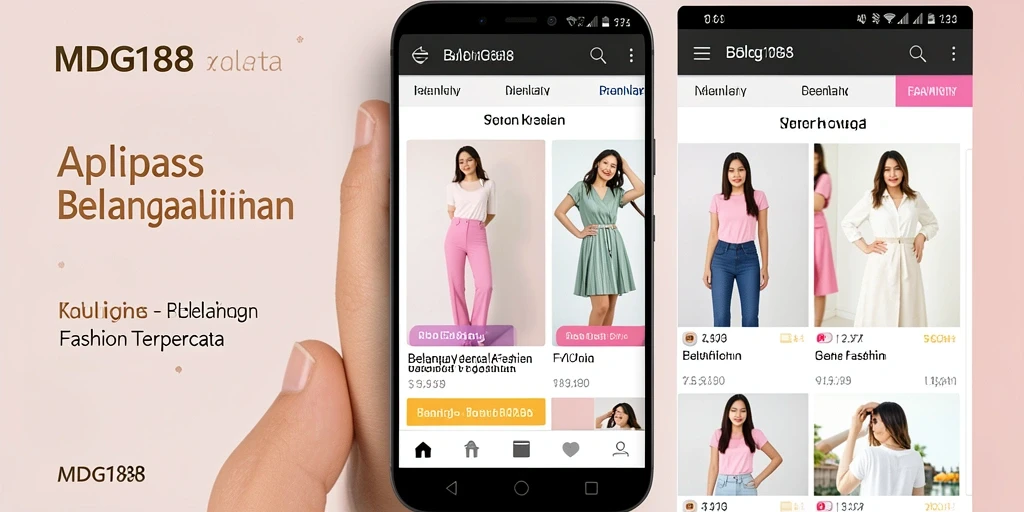 Tampilan antarmuka MDG188 yang menarik dan user-friendly untuk belanja fashion.
