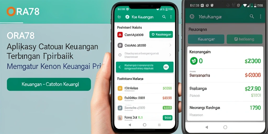 Tampilan antarmuka user-friendly ORA78 untuk mencatat keuangan sehari-hari.