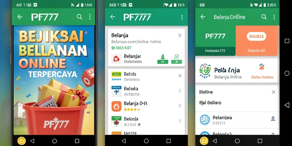 Tampilan antarmuka PF777 yang user-friendly untuk belanja online.
